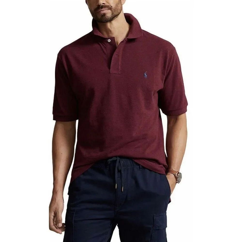 ✨Polo Ralph Lauren Men's Classic-Fit Mesh Polo, Classic Sz Large Maroon✨